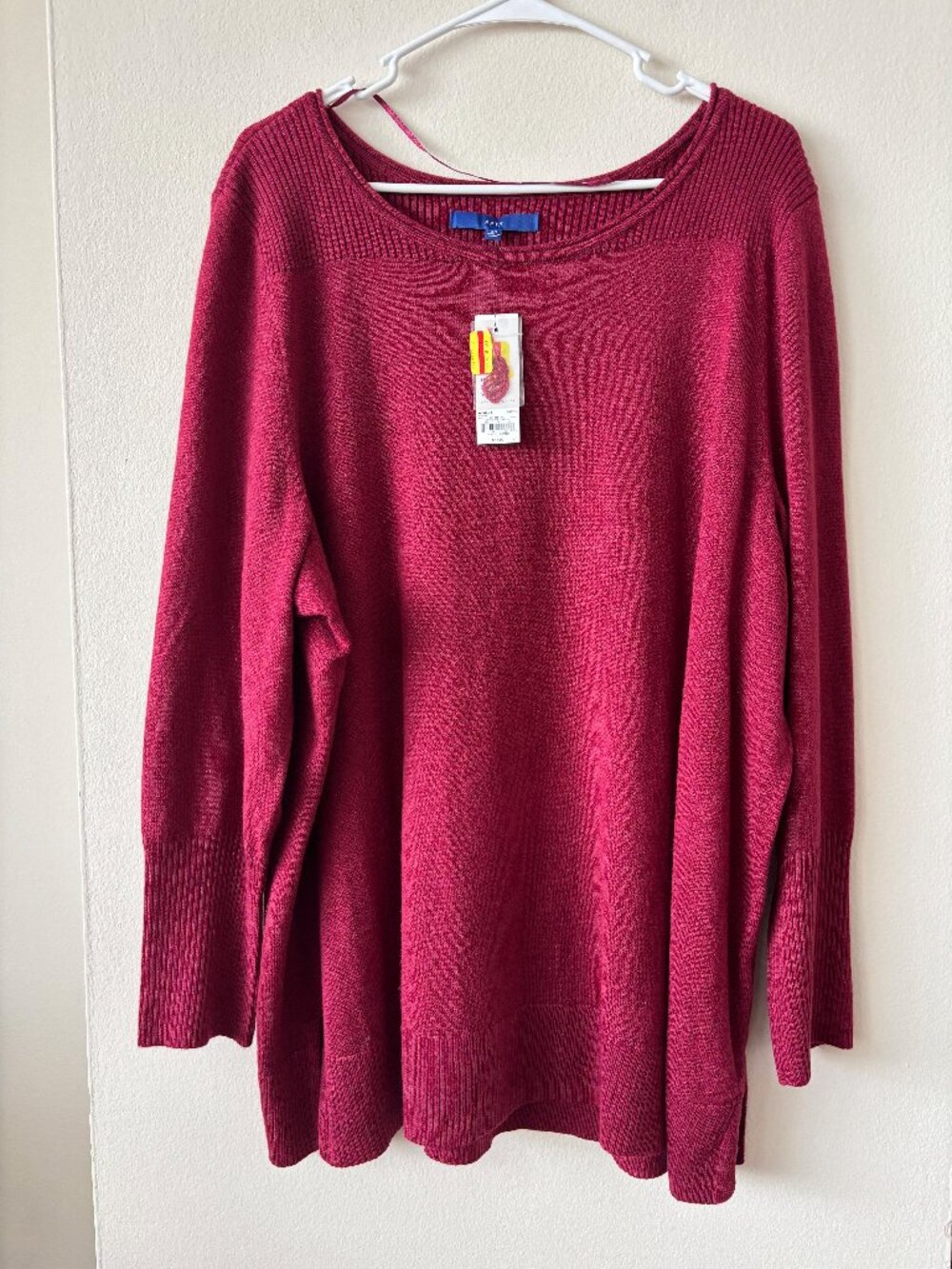 apt. 9 Burgundy Sweater - Size 2X - NWT